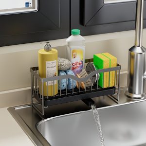 Stainless Steel Sponge Holder, Sink Scouring Pad Draining Rack, Multi-functional Countertop Dishcloth Storage Rack, Kitchen Supplies