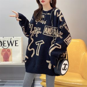 Korean Style Loose Loose Slimming Pullover Sweater