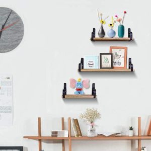 3 Pcs Wood Floating Shelves