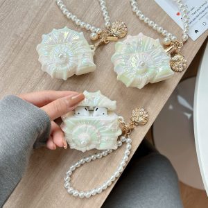 Laser Pearl Conch Earphone Case