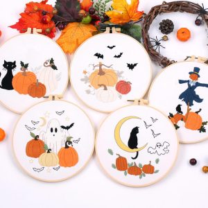 Embroidery Diy Material Package Beginner Kit Halloween Home Gift Handmade