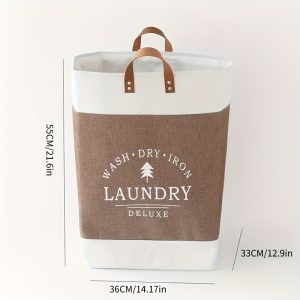 Large-capacity Foldable Laundry Basket, Woven Basket, Storage Basket With Handles, Convenient For Storage