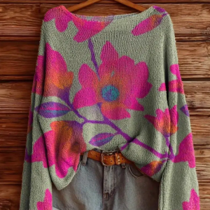 Women's Printed Knitted Sweater
