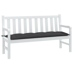 Garden Bench Cushion Melange Anthracite 150x50x7 cm Fabric