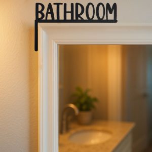 1pcs Black Metal Wall Decoration With English Letters, Charming Door Frame Decor