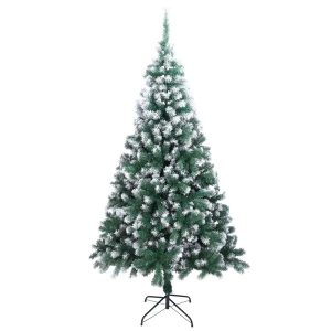 7FT Spray White PVC Christmas Tree 1349 Branches