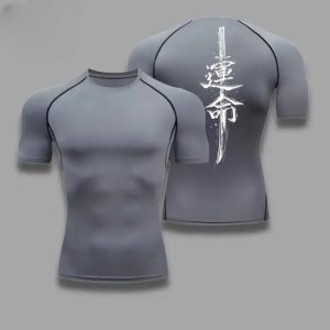 Men's Fitness Tight Belly Trimming Sports Short Sleeve