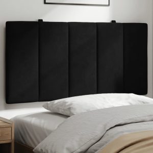 Headboard Cushion "Hanko" Black 100 cm Velvet