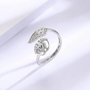 European And American Baby Footprints Ring