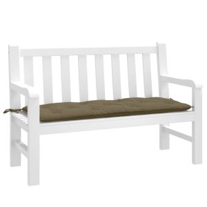 Garden Bench Cushion Melange Taupe 120x50x7 cm Fabric