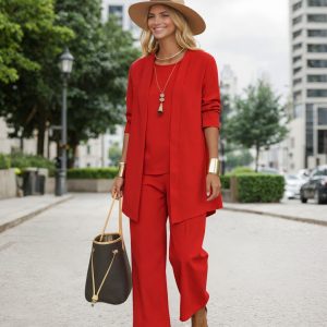 2025 Women's Three Piece Set, Women's Set, Loose Set, Suitable For All Seasons