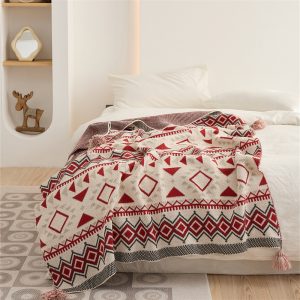 Bohemian Bed For Lunch Break Tail Tassel Shawl Blanket