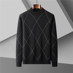 Round Neck Trend Loose Leisure Warm Long Sleeve Men's Sweater
