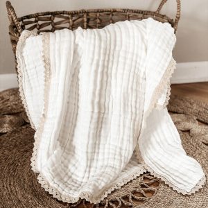 Personality Cotton Baby Lace Cover Blanket
