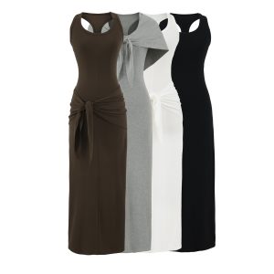 Pure Desire Sexy Wear V-neck Slim-fit I-shape Vest Dress