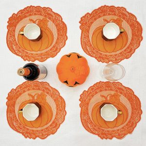 Pumpkin Placemat Woven For Home And Dining