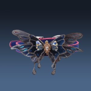 Design Temperature Change Purple Change Butterfly Rhinestone Men And Women Decoration Collar