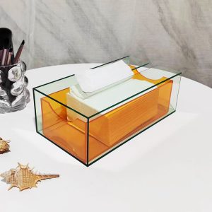 Color Acrylic Tissue Box Living Room Light Luxury High-end Paper Extraction Box