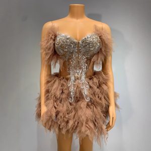 Sweet Stage Wear Dress Short Skirt Two-piece Set