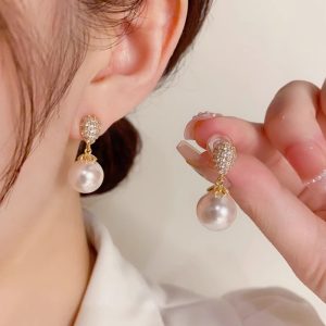 Water Drop French Pearl Earrings For Women