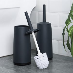 Simple Toilet Brush Set Soft Fur Long Handle Toilet Brush Bathroom Storage Splash-proof