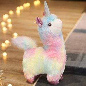 Alpaca Doll Cute Animal Rainbow Plush Toy Children Pillow