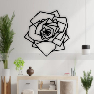Geometric Rose Acrylic Wall Art