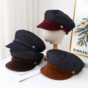 High Sense Maillard Korean Style British Style Military Cap