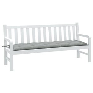 Garden Bench Cushion Melange Light Grey 180x50x7 cm Fabric