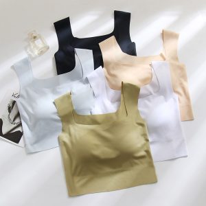 Non-marking Fixing Cup Sling Vest With Chest Pad For Women