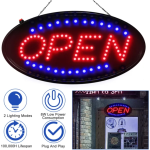 Ultra Bright LED Neon Open Sign Light