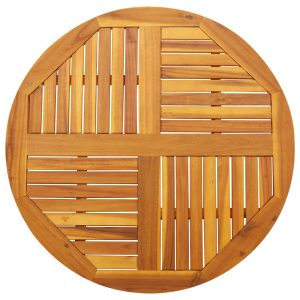 Table Top Ø90x2.2 cm Round Solid Acacia Wood