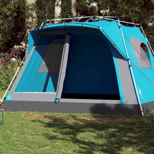 Family Tent for 7 People Blue Quick Release