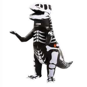 Skeleton Ribs Dinosaur Inflatable Costume Blow Up Fancy Dress Costume For Child Halloween Cosplay Party Christmas