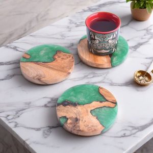 High-grade Splicing Heat Insulation Resin Kung Fu Tea Set Coasters