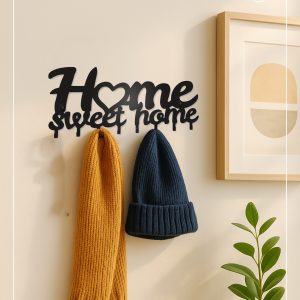 Sleek Adhesive Key Holder - Metal Key Holder Wall Mount W Contemporary Design