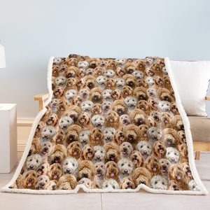 Cockapoos Fleece Blanket Fuzzy Dogs Blanket For Kids Adults Cute Puppy Cockapoos Throw Blanket Puppy Dog Animal Pattern Sherpa Blankets Cockapoos Gifts For Women