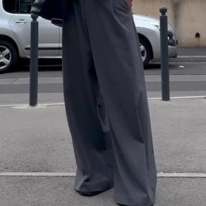 Men's Casual High Waist Wide Leg Pants