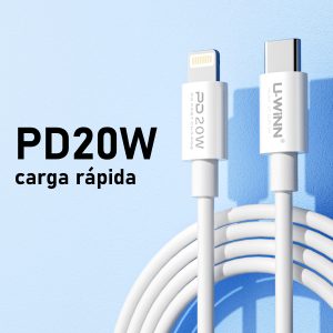 L705 USB-C To Lightning Cable PD 20W 1M White USB 3.0 UWINN