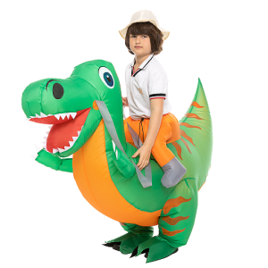 Inflatable Dinosaur Costume For Child, Riding Cute Dinosaurs Costumes, Halloween Blow Up Rider Cosplay