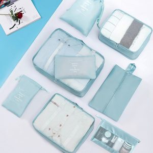 Thickened Twill Travel Buggy Bag Nine-piece Set