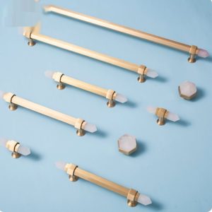 Design Crystal Hexagon Handle Nordic Cabinet Wardrobe Handle