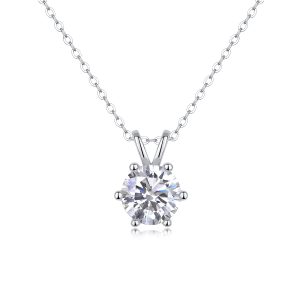Romantic Mark - A Fashionable And Luxurious Diamond Jewelry Pendant Set With 2-carat Moissanite S925 Sterling Silver