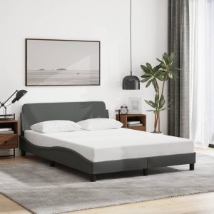 Dover Bed Frame Dark Grey 140x200 cm Fabric