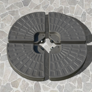 Cantilever Patio Umbrella Base Fan Shaped Weights With Handles Durable Material Coffee