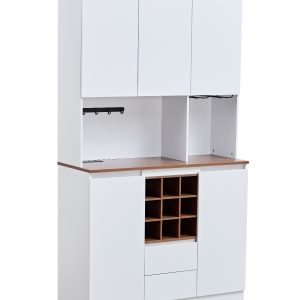 Farmhouse Coffee Bar Cabinet ,68.89'' Kitchen Buffet Cabinet With Storage, Liquor Cabinet For Home &