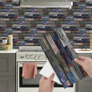 Peel And Stick Wallpaper Retro Stone Brick Self-adhesive Wall Stickers Bathroom Kitchen Back Stickers