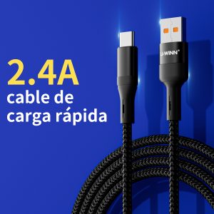 L202 USB-C Cable 2.4A 1M Black USB 3.0 UWINN