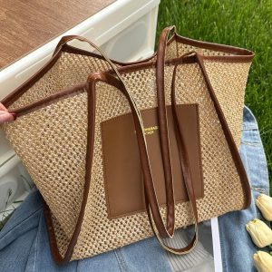 Braided Large-capacity Fashionable Korean Handbag New Versatile Ins Casual And Stylish Shoulder Tote Bag