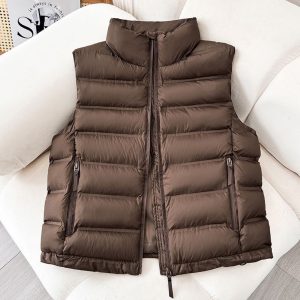 Down Cotton Lightweight Short Vest Autumn And Winter